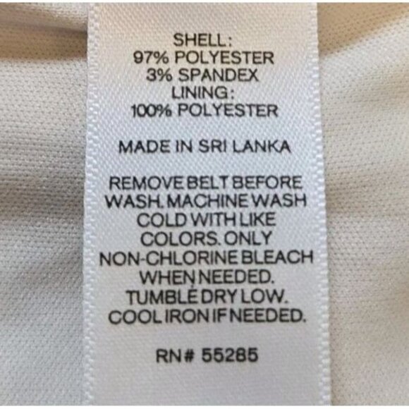 Express V Neck Short Sleeve Midi Dress Tortoise Sell Buttons Lined Ivory Beige S - Picture 9 of 12